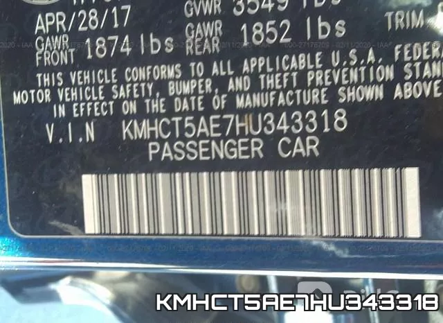 KMHCT5AE7HU343318 фото 10