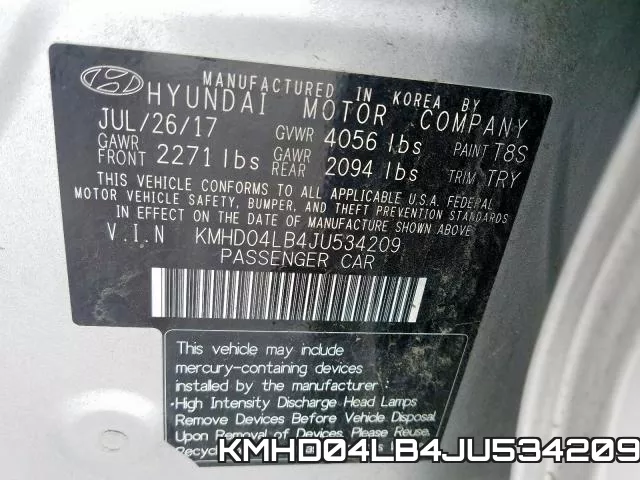 KMHD04LB4JU534209 фото 2
