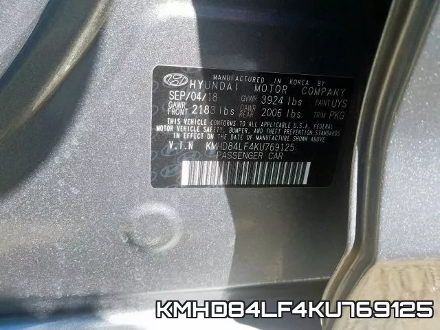 KMHD84LF4KU769125 фото 2