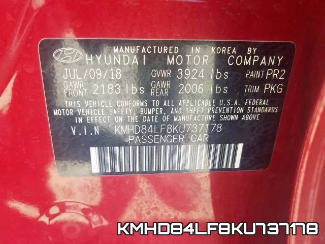 KMHD84LF8KU737178 фото 2