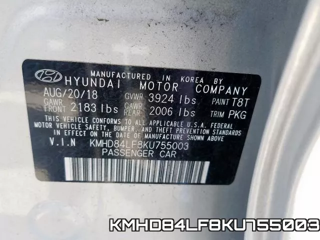 KMHD84LF8KU755003 фото 2