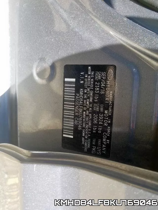 KMHD84LF8KU769046 фото 2