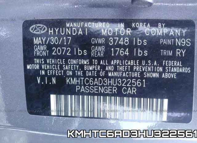 KMHTC6AD3HU322561 фото 10