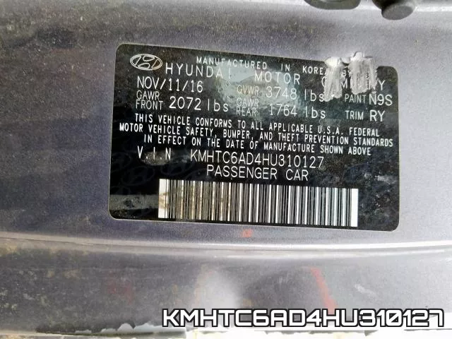KMHTC6AD4HU310127 фото 2