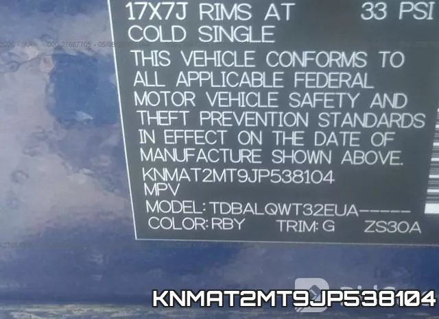 KNMAT2MT9JP538104 фото 10