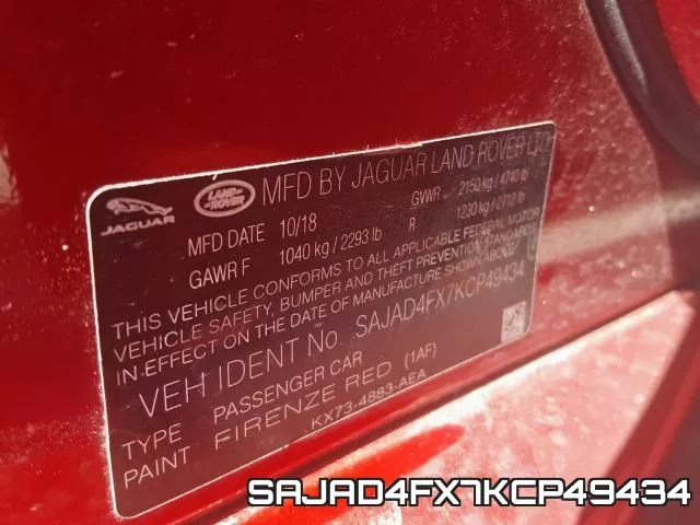 SAJAD4FX7KCP49434 фото 2