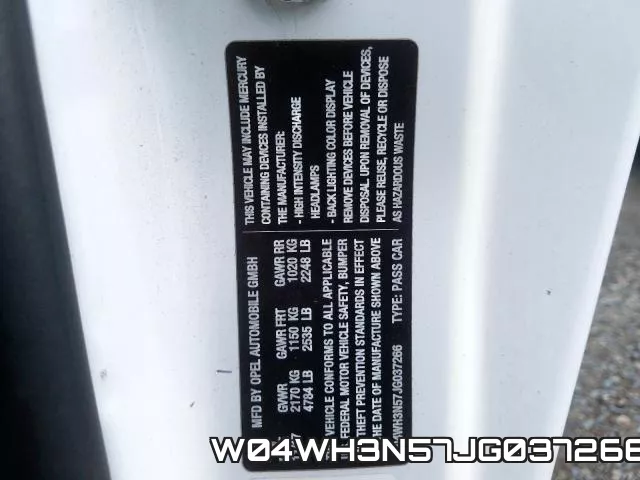W04WH3N57JG037266 фото 2