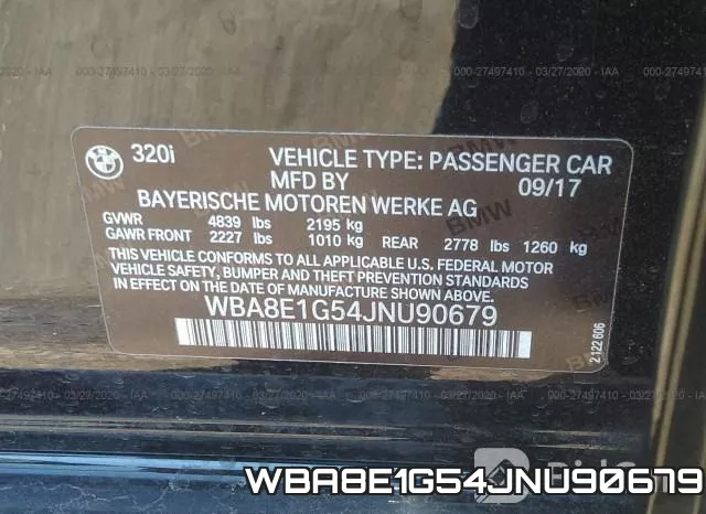 WBA8E1G54JNU90679 фото 10