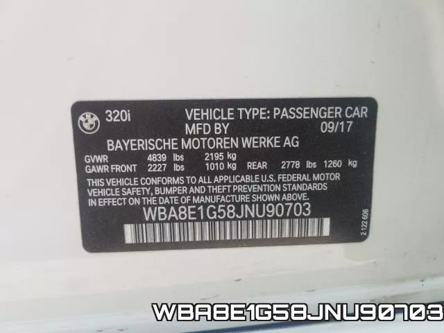 WBA8E1G58JNU90703 фото 2