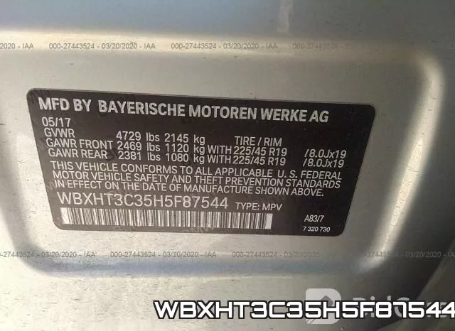 WBXHT3C35H5F87544 фото 10