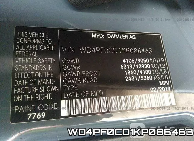 WD4PF0CD1KP086463 фото 9