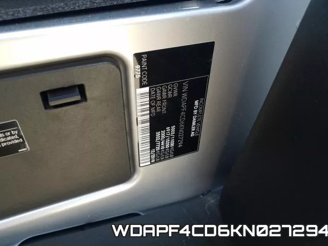 WDAPF4CD6KN027294 фото 2