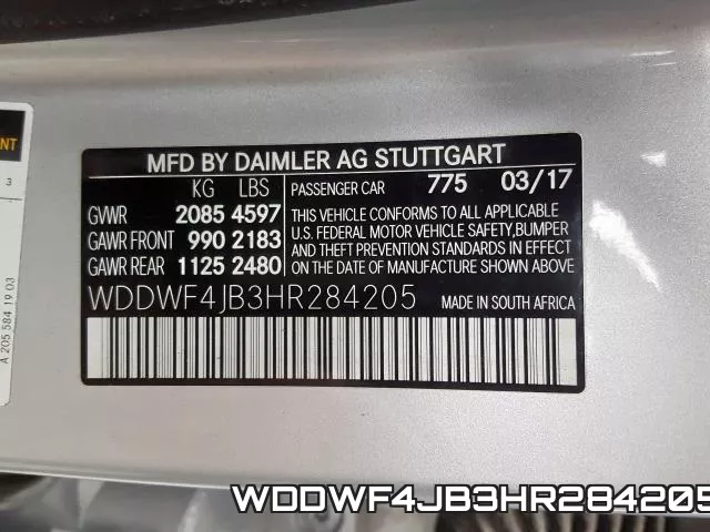 WDDWF4JB3HR284205 фото 2