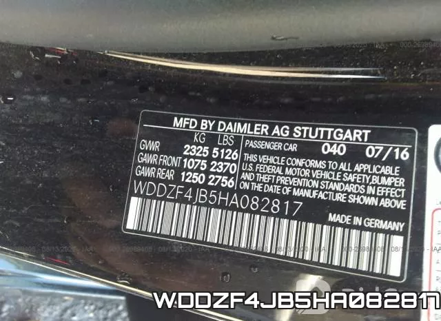 WDDZF4JB5HA082817 фото 10