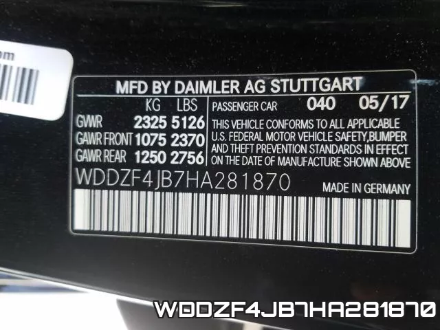 WDDZF4JB7HA281870 фото 2