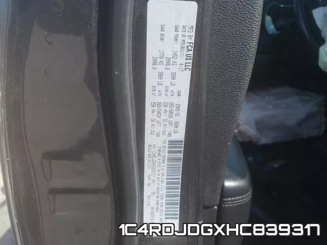 1C4RDJDGXHC839317 фото 2