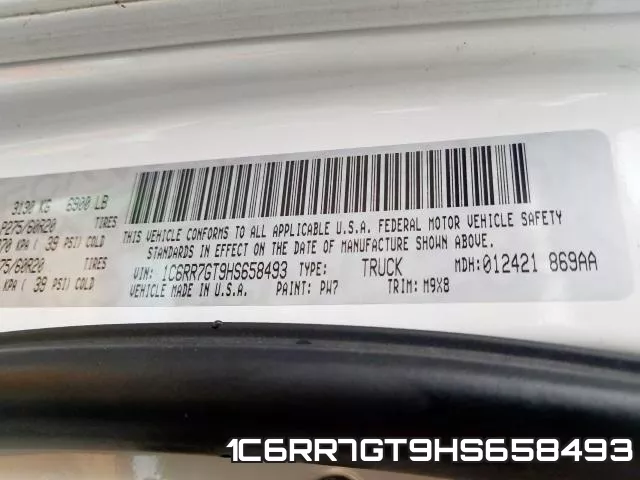 1C6RR7GT9HS658493 фото 2