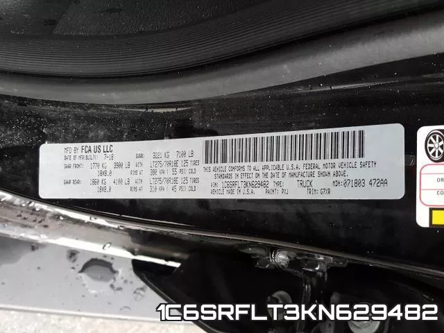1C6SRFLT3KN629482 фото 2