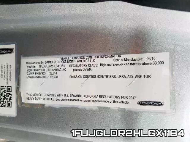 1FUJGLDR2HLGX1184 фото 2