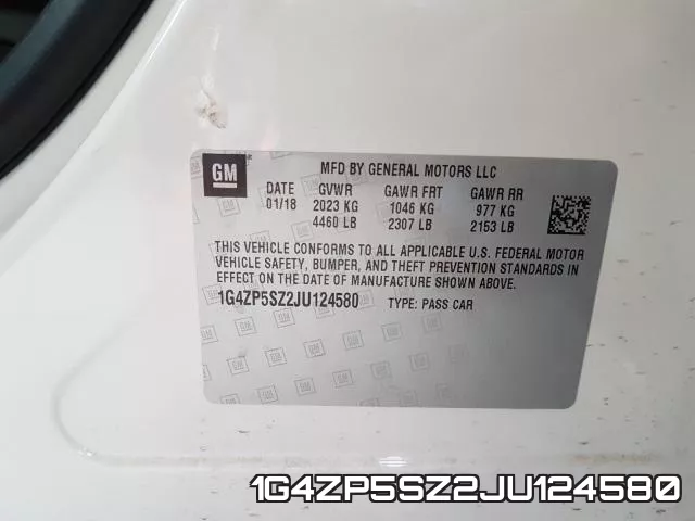 1G4ZP5SZ2JU124580 фото 2