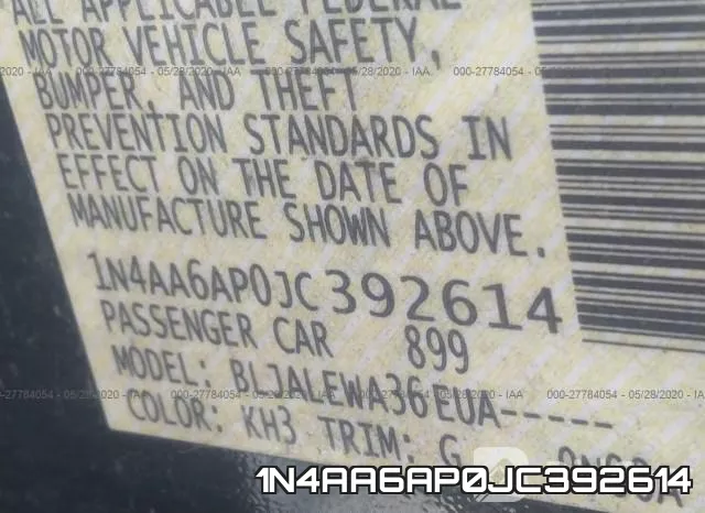 1N4AA6AP0JC392614 фото 10