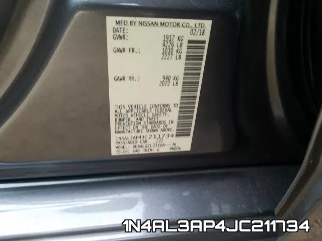 1N4AL3AP4JC211734 фото 2