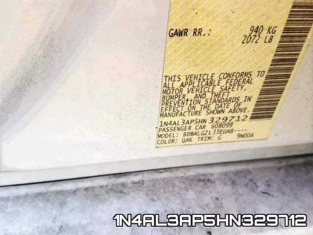 1N4AL3AP5HN329712 фото 2