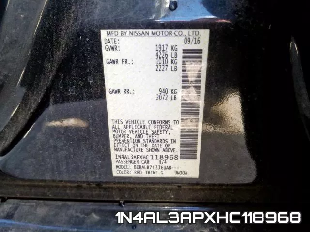 1N4AL3APXHC118968 фото 2