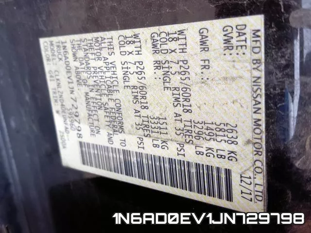 1N6AD0EV1JN729798 фото 2