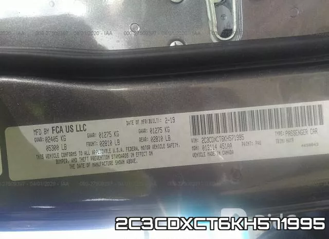 2C3CDXCT6KH571995 фото 10
