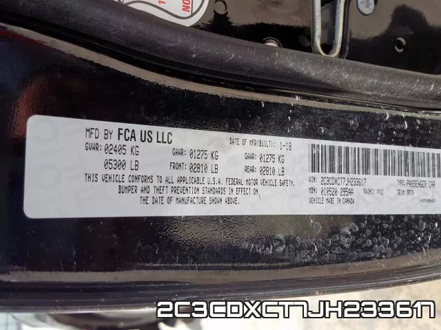 2C3CDXCT7JH233617 фото 2