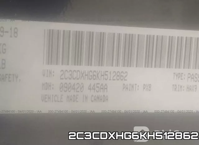 2C3CDXHG6KH512862 фото 10