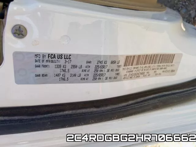 2C4RDGBG2HR706662 фото 2