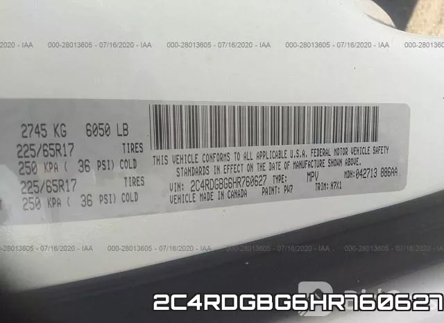 2C4RDGBG6HR760627 фото 10