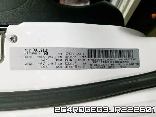 2C4RDGEG3JR222601 фото 2