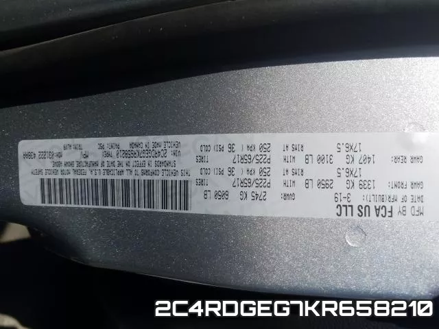 2C4RDGEG7KR658210 фото 2