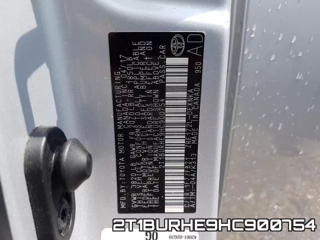 2T1BURHE9HC900754 фото 2