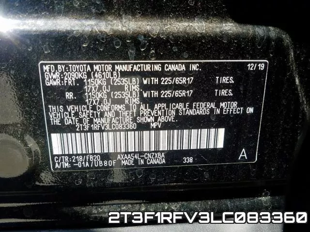 2T3F1RFV3LC083360 фото 2