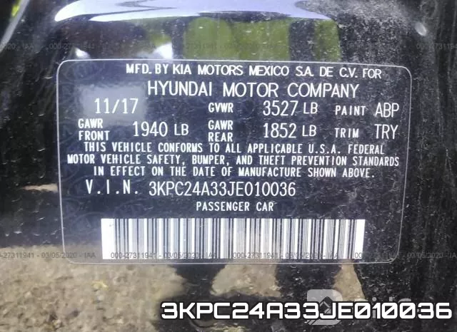 3KPC24A33JE010036 фото 9