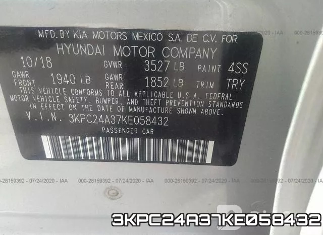 3KPC24A37KE058432 фото 10