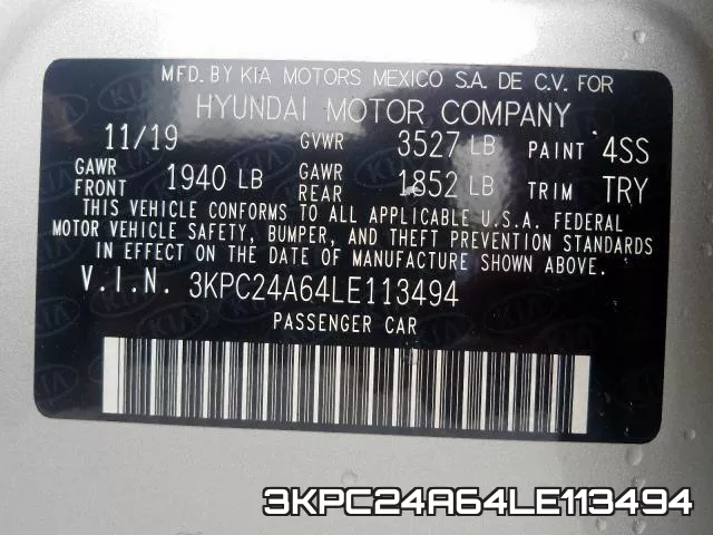 3KPC24A64LE113494 фото 2