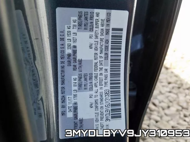 3MYDLBYV9JY310953 фото 2