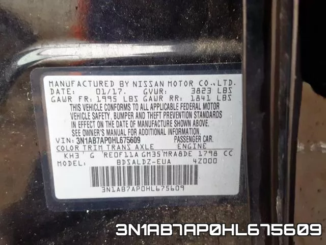 3N1AB7AP0HL675609 фото 2