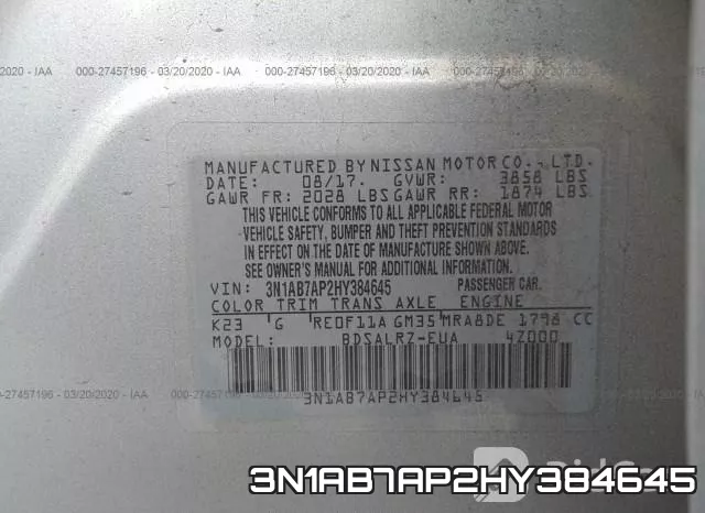 3N1AB7AP2HY384645 фото 10