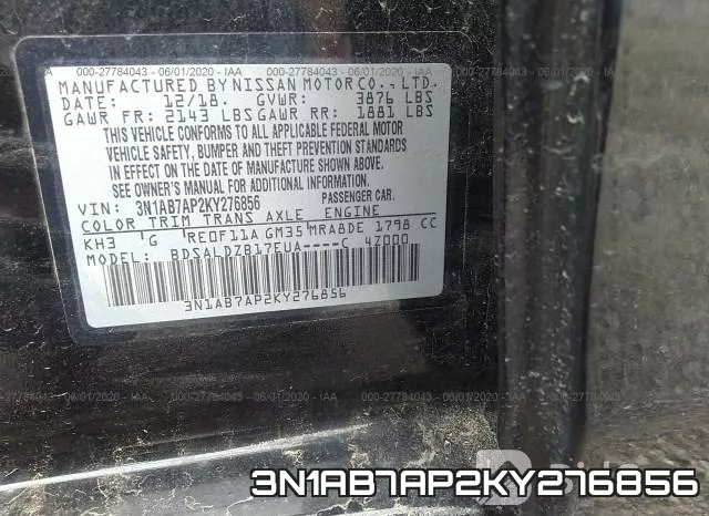 3N1AB7AP2KY276856 фото 10