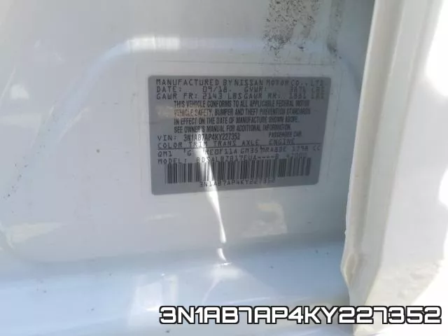3N1AB7AP4KY227352 фото 2