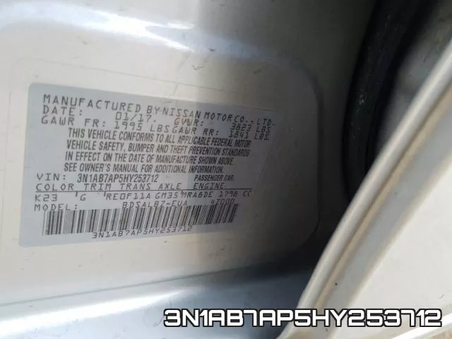 3N1AB7AP5HY253712 фото 2