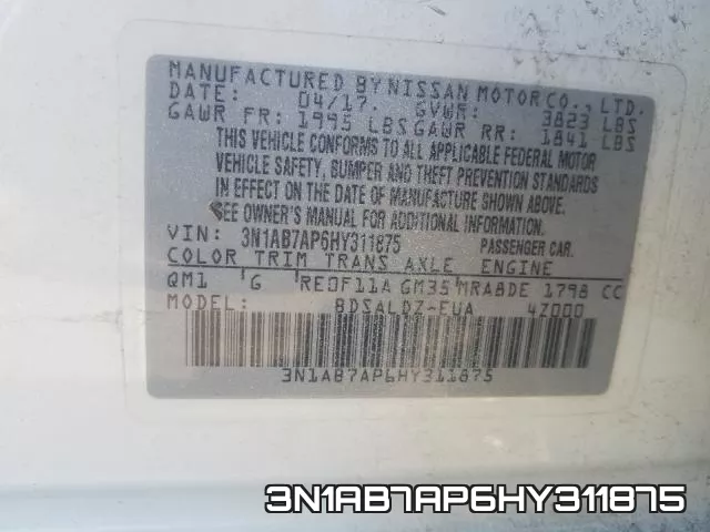 3N1AB7AP6HY311875 фото 2