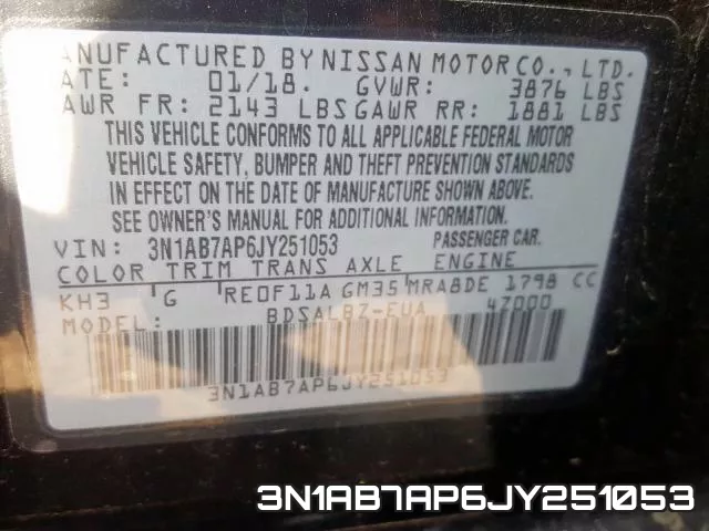 3N1AB7AP6JY251053 фото 2