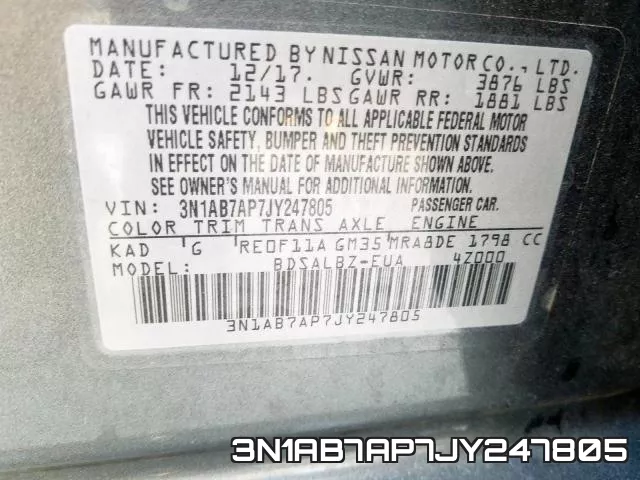 3N1AB7AP7JY247805 фото 2